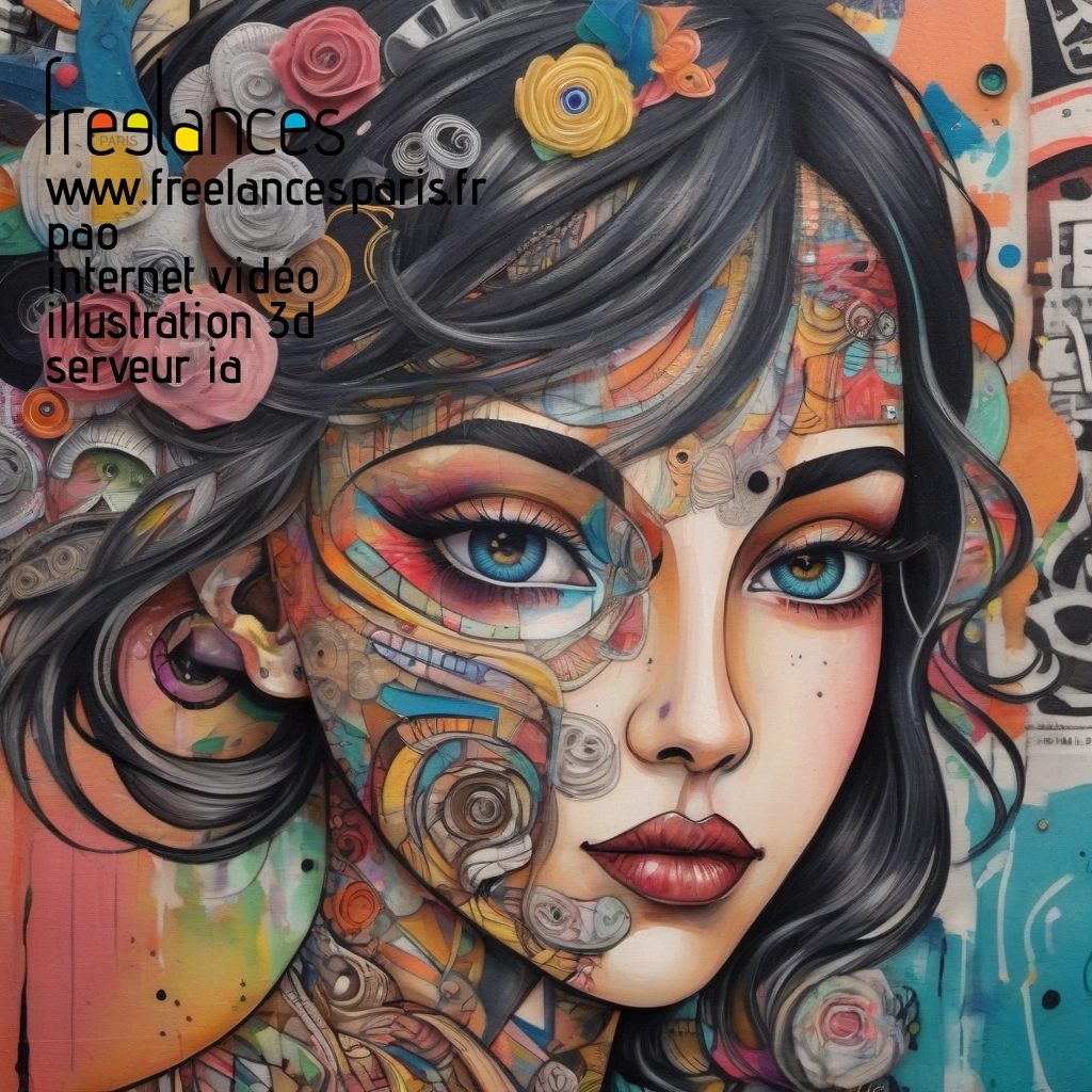 Pao mise en page internet vidéo illustration 3d serveur IA générative AI freelance paris studio de création magazines of2v7r10